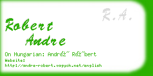 robert andre business card